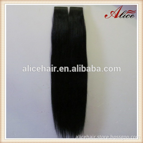 Cheap indian remy double drawn PU weft hair extensions